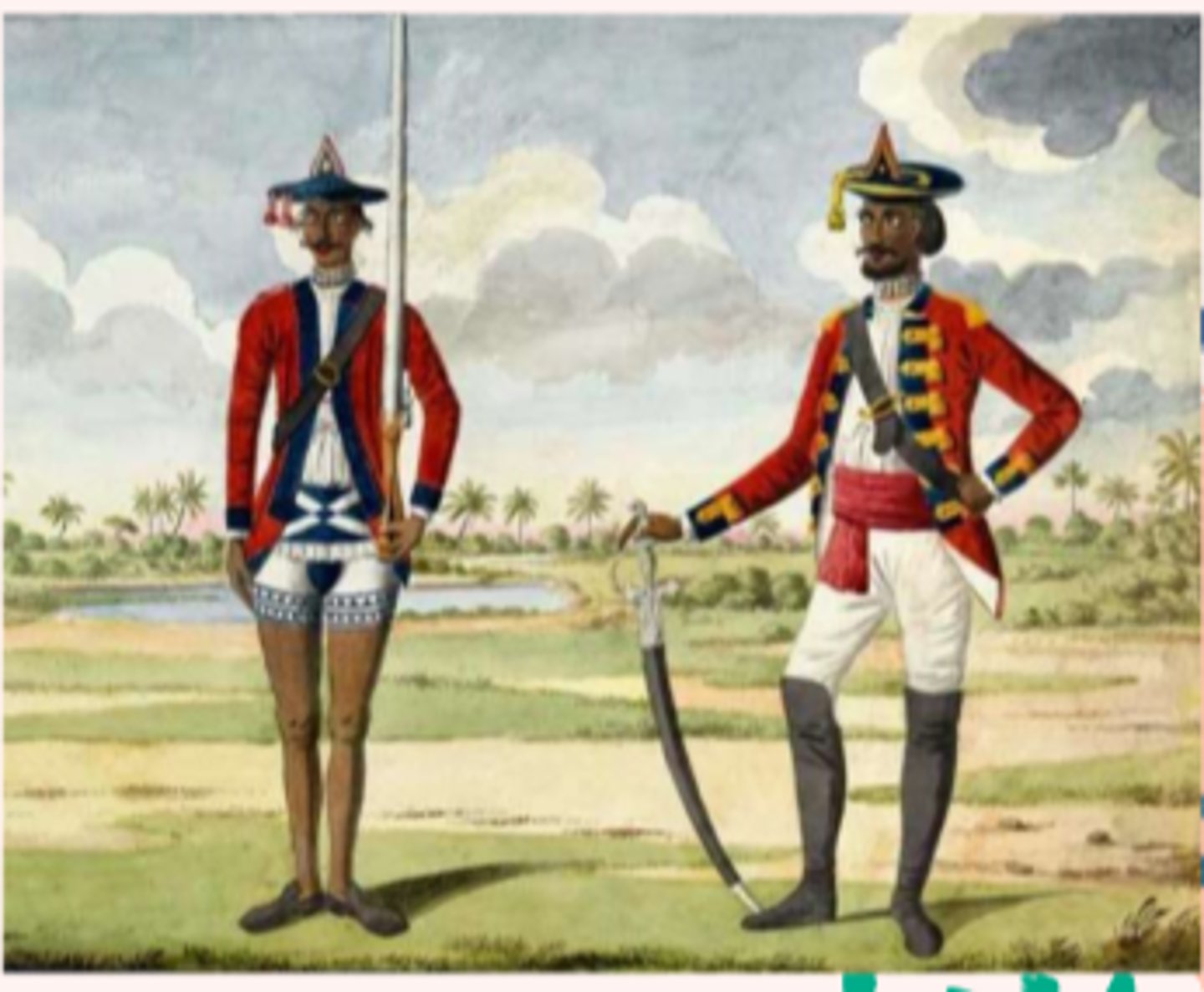 <p>- Important to the Spice trade<br>- More powerful than any other European country or Empire (fav trade buddy) <br>- never felt threatened by others<br>- lots of turmoil in their own empire, religious turmoil, lots of debt, raised taxes<br>- Weak government during time of European countries coming to build their forts<br>- French and English looking for power<br>- Making alliances w/ India + setting up their own army there<br>- Indian soldiers serving in French or English trading companies<br>- Fought over American land</p>
