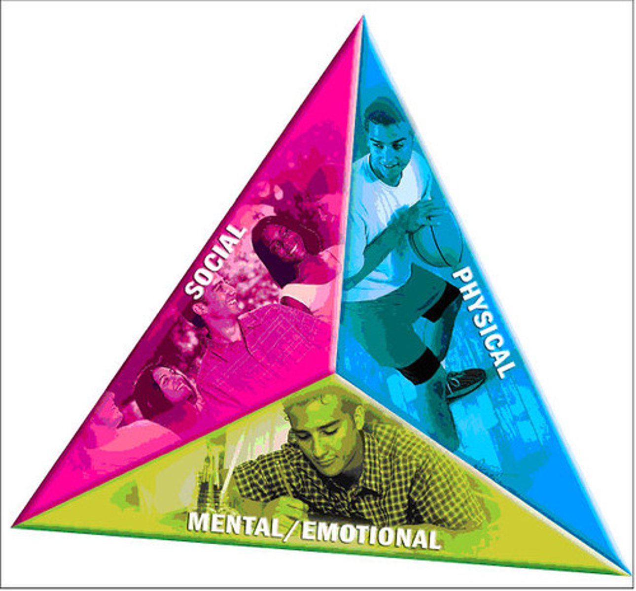 <p>state of well-being, able to cope with normal stressors, able to reach potential</p>