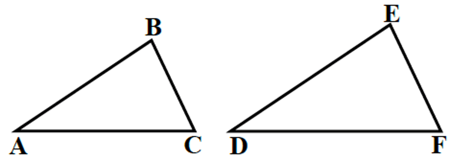 <p>If two angles of a Δ are congruent to two angles of another Δ, <br>then the third angles are congruent.<br><br><b>Given</b>: ∠A ≅ ∠D, ∠B ≅ ∠E<br><b>Prove</b>: ∠C ≅ ∠F</p>