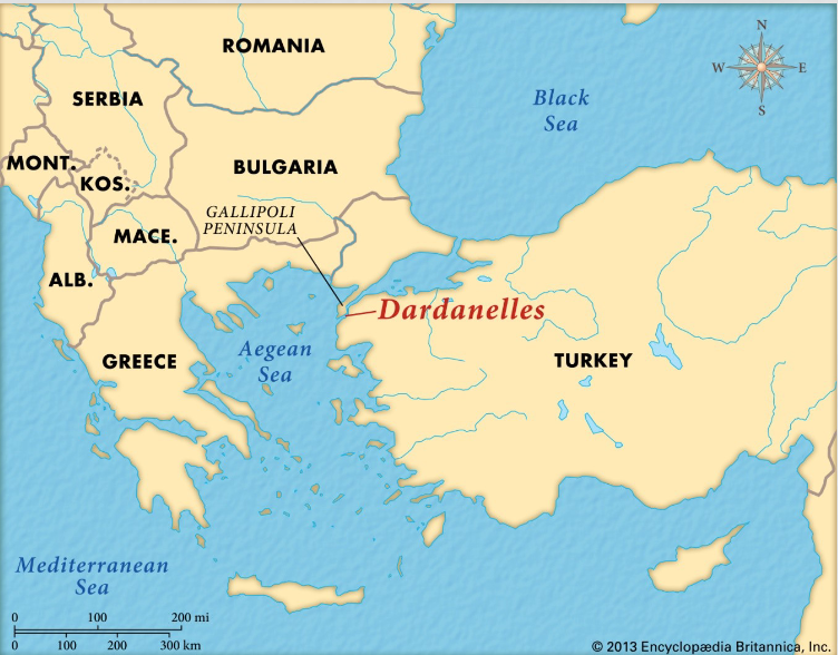 <ul><li><p>Attempt by the Allied fleet to force the Dardanelles in February 1915 that failed and was followed by an amphibious landing on the Gallipoli peninsula in April of 1915</p></li><li><p>Britian and france offered this to help russia with their famine if they helped them to take the Dardanelles which was ottoman land</p></li><li><p>Ottoman public opinion on defending the land</p></li><li><p>Britian and france couldn’t get past the defence, it was the strongest defence</p></li><li><p>britain employed australian and new zealand colonies as well as canadian, etc. to aid in the campaign - shows how imperialism combined with nationalism works together to control people</p></li><li><p>A lot of people died just because of british pride</p></li><li><p>Allies were unsuccessful due to ottoman defense</p></li><li><p>Arab revolt was indirectly started* will come back to this</p></li><li><p>Bolshevik revolution was an indirect result of this</p></li><li><p>Ultimately the Allied attempt at securing a passage through the Dardanelles proved unsuccessful</p></li></ul><p></p>