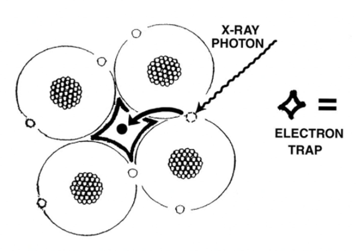 <p>what are the 2 outcomes for the freed electrons from latent image production?</p>