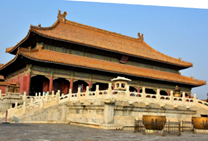 <p>Is <strong>a smaller version</strong> of the Hall of Supreme Harmony, as it was deemed inferior to the Hall of Supreme Harmony everything within it is smaller than similar items in the superior palace. </p><p>However, it is <strong>the largest palace in the Inner Court of Forbidden City</strong>, and it is superior to any other structures there.</p><p>The Palace of Heavenly Purity was <strong>built in 1420</strong> and <strong>rebuilt in 1798</strong> because of <strong><u>fire damage</u></strong> Ming emperors and the first two Qing emperors lived in and attended to daily affairs of state.</p><p>In the center, the throne is on a raised dais, surrounded by <strong>cloisonné incense burners, long red candles, and large mirrors</strong>, which were placed beside the throne to ward off evil spirits.</p><p>On the surrounding columns, there are two pairs of couplets written by Qing emperors. </p><p>Over the throne hangs a plaque engraved with <strong>four Chinese</strong> <strong>characters</strong>, written by <strong>Emperor Yongzheng</strong> and which means <strong>“Justice and Brightness”.</strong></p><p></p>