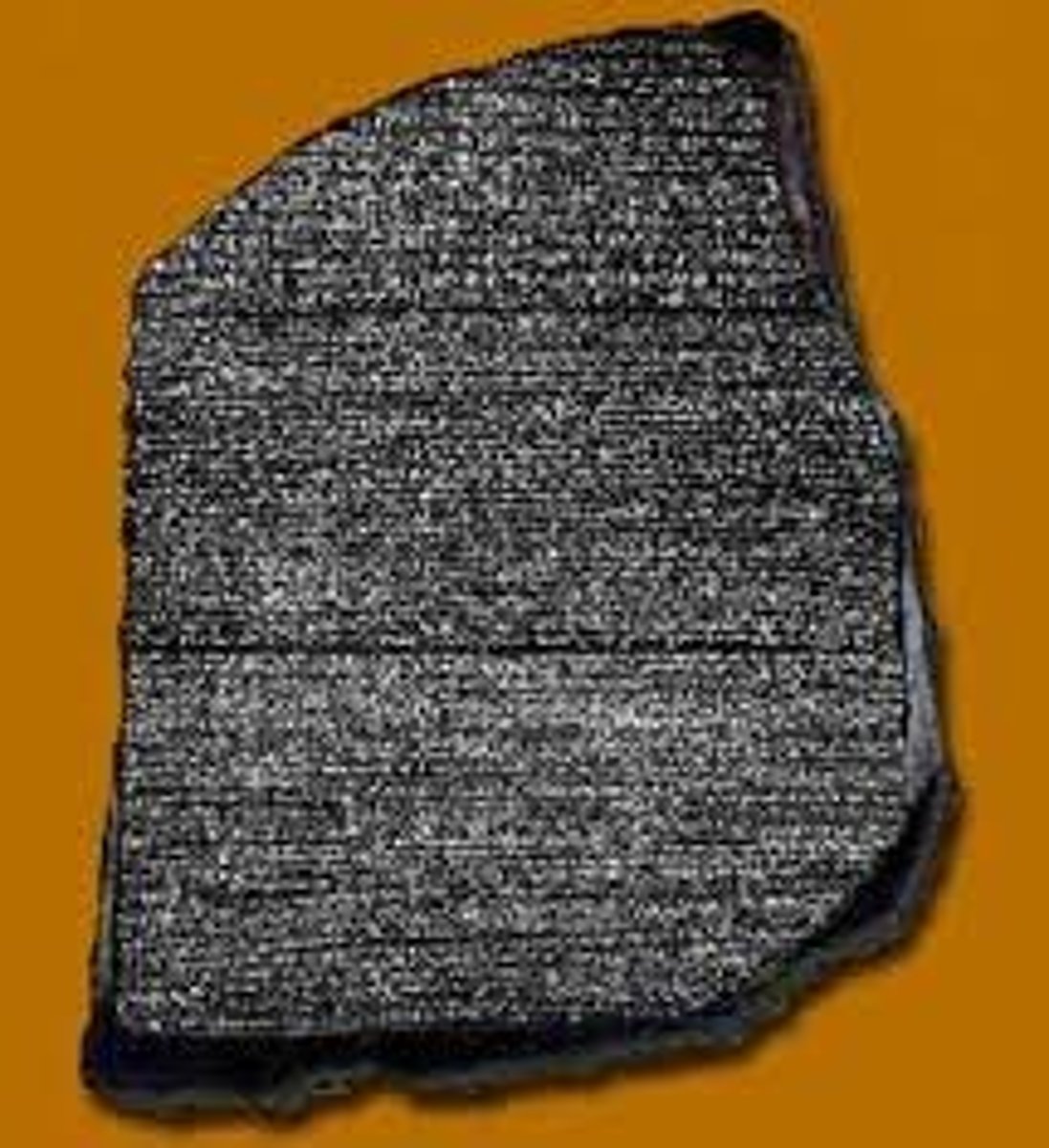 <p>the stone that unlocked the mystery of Egyptian writing.</p>