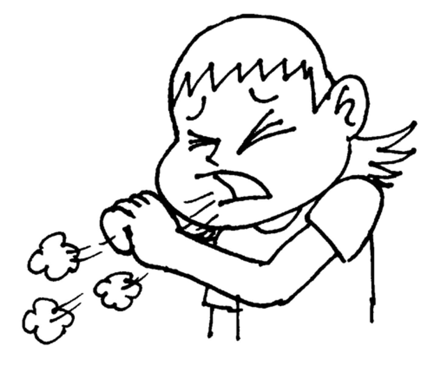 <p>сильно кашлять</p>