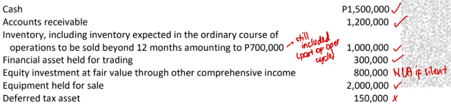 <p>BAC Company provided the following information at year-end:</p><p></p><p>What amount should be reported as total current assets at year-end?</p><p>a. P6,000,000</p><p>b. P4,000,000</p><p>c. P6,800,000</p><p>d. P4,800,000</p>