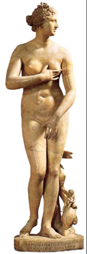 <p>i) Greek and Roman influence where perfect proportion is the ideal ii) Secularism: Without religious influence Humanism: Emphasizes reason and human fulfillment</p><p>Example: Venus de&apos; Medici/The Classical Pose</p>