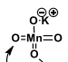 <p>Kolmes kohas Mn seotud kaksiksidemeid moodustavate hapnikutega. Viimane O on seotud K-ga (kaks üksiksidet)</p>