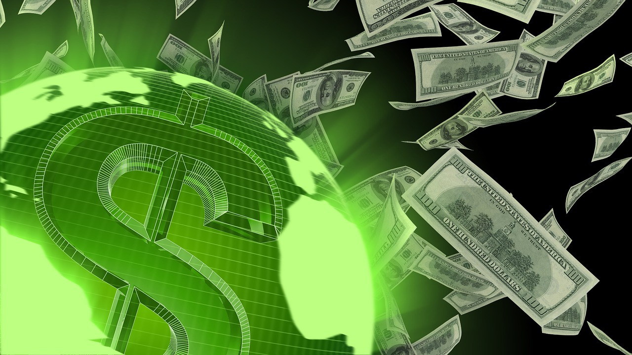 <p>dollars and coins</p>