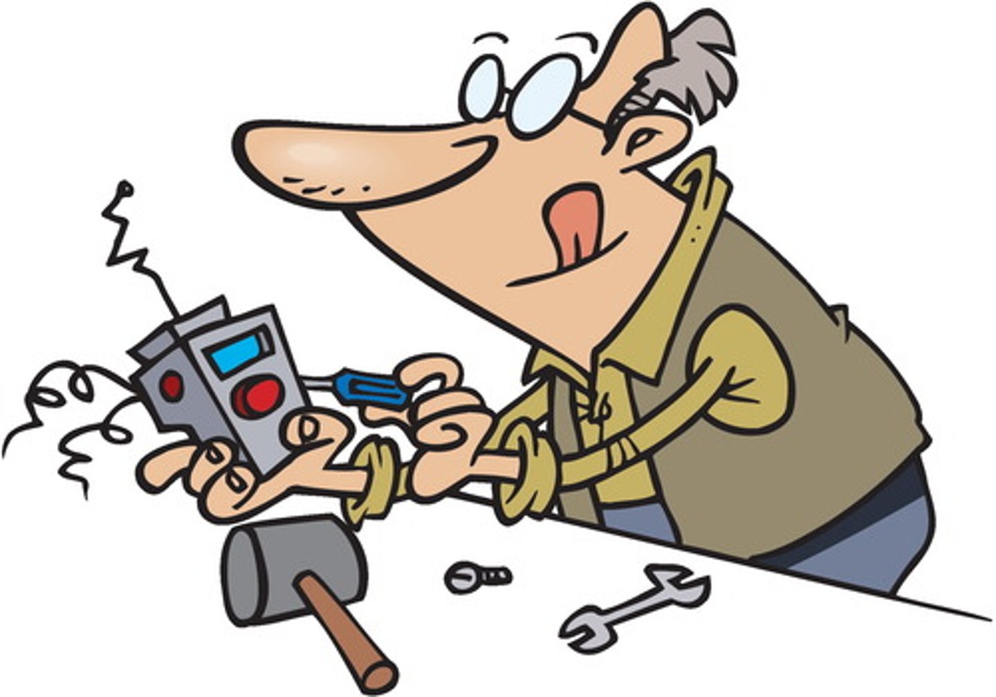 <p>to tinker, to do odd job</p>