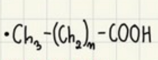 <p>CH3-(CH2)n-COOH</p>