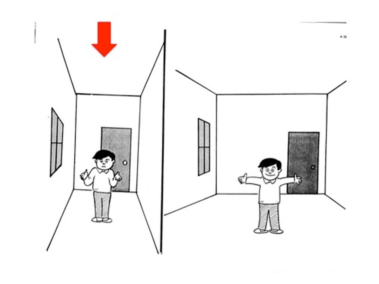 <p>narrow; not spacious</p>