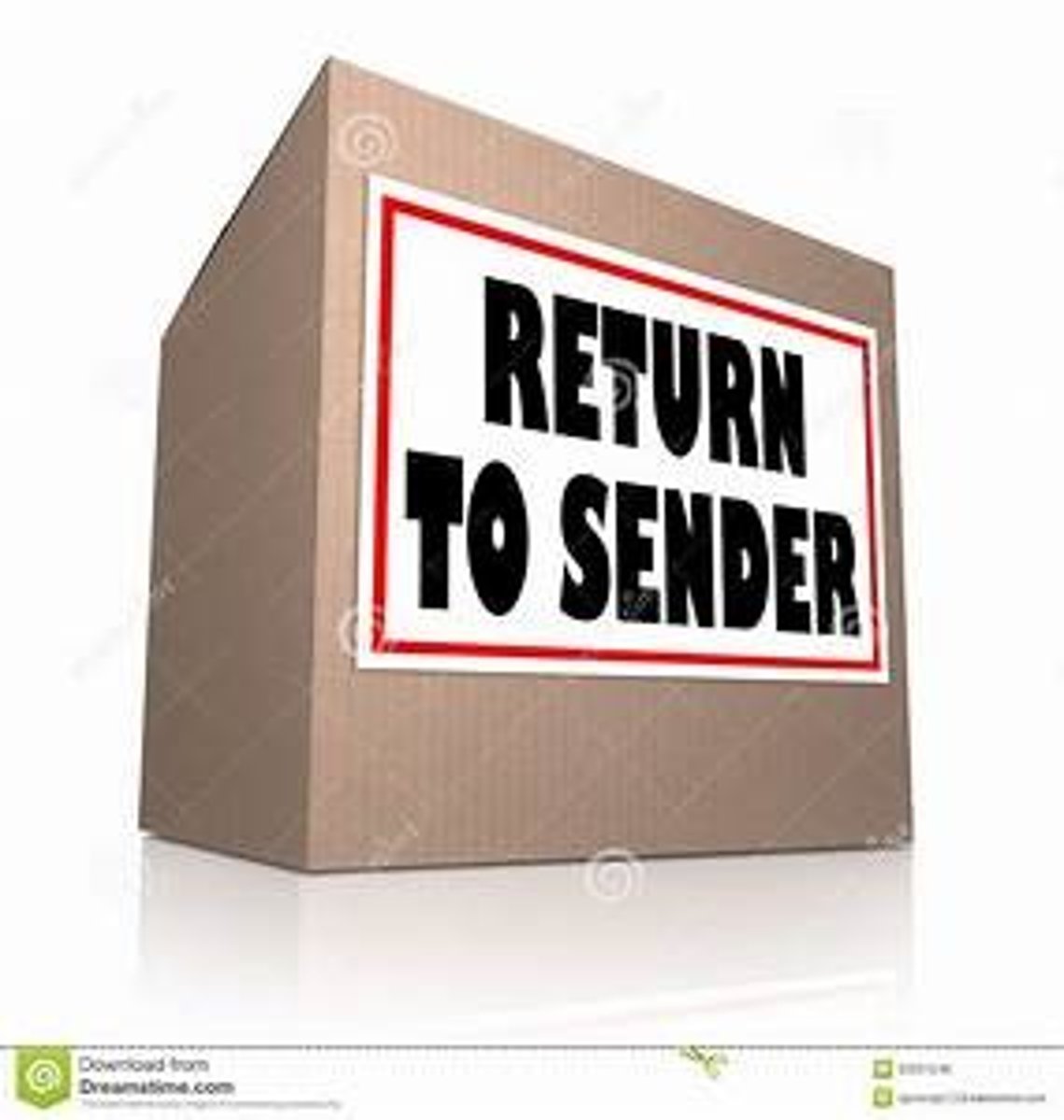 <p>(something you don't want) To mail an item back to a company (usually after buying it online).</p>