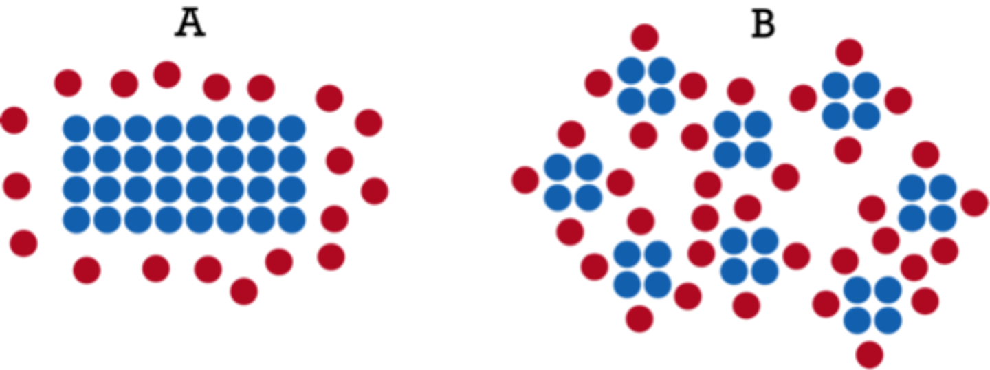 <p>the larger the surface area to volume ratio</p>