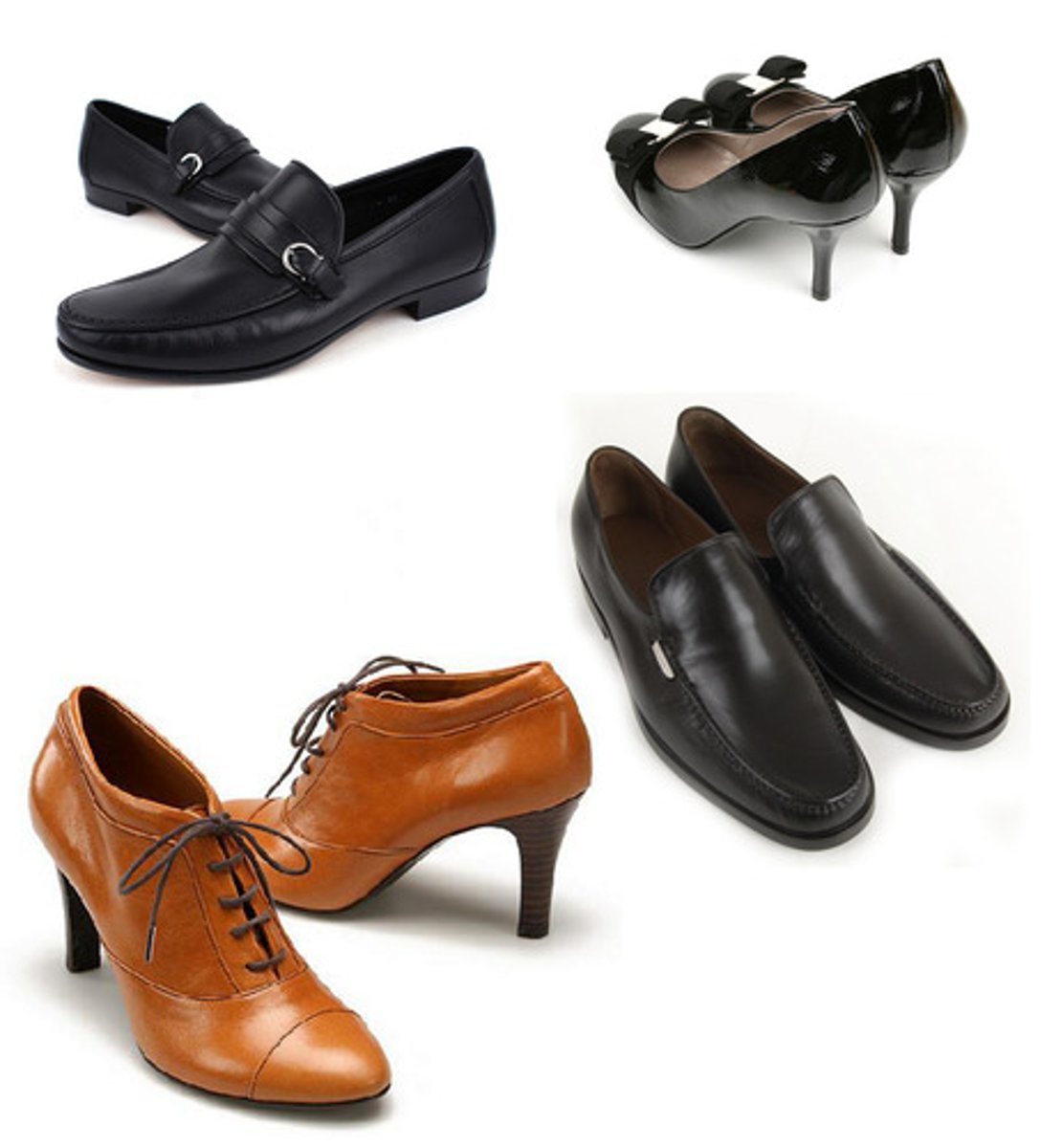 <p>giày cao gót, giày da</p>