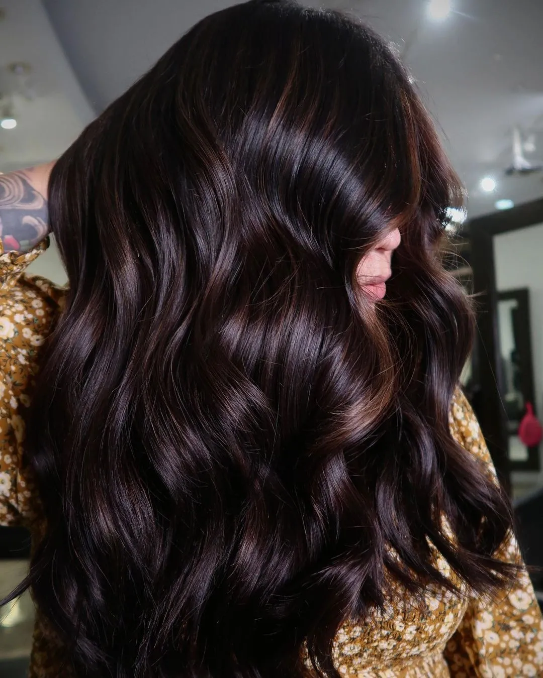 <p>Dark hair</p>