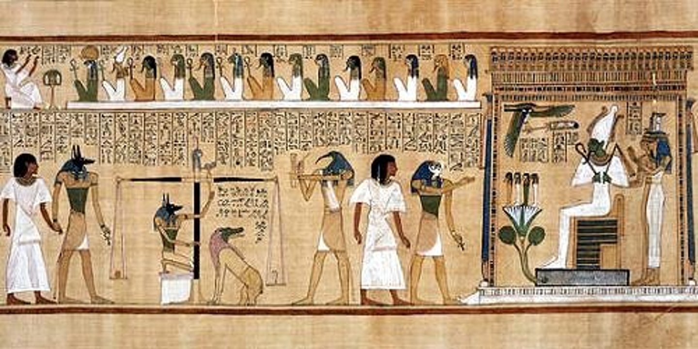 <p>NewKingdom,19thDynasty.</p><p>c. 1275 BCE.</p><p>Painted papyrus scroll.</p>