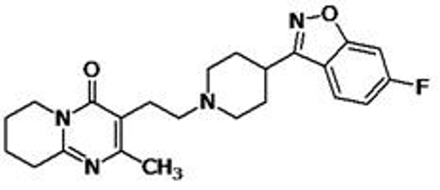 <p>- WHO's list of essential medicines as the safest and most effective medicines needed in a health system</p><p>- produces more EPS than most other atypical antipsychotics</p><p>- metabolized mainly by CYP2D6</p>