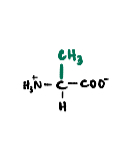 <p>A non-polar amino acid with a methyl group as its side chain.</p>