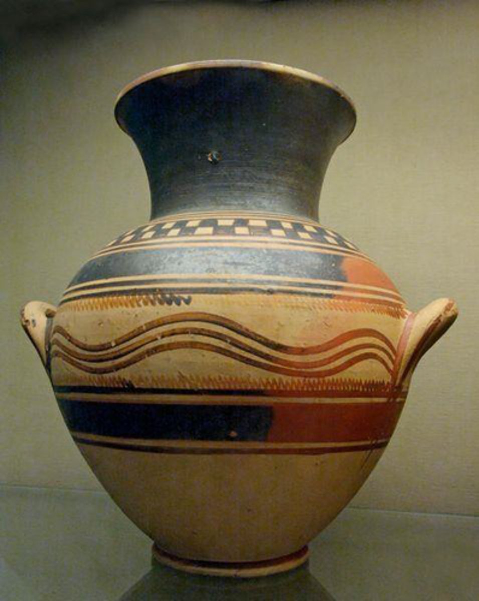 <p>Associated with the Greek Dark Ages. Decoration is restricted to purely abstract elements and is characterized by broad bands and concentric circles.</p>