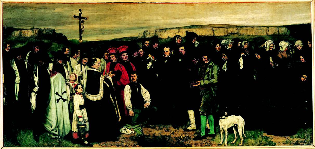 <p>Figures in Burial at Ornans</p>