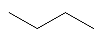 <p>shorthand representation of a structural formula, shows all bonds present in the molecule, except C-H bonds, omits C and H symbols </p><p>C4H10</p>