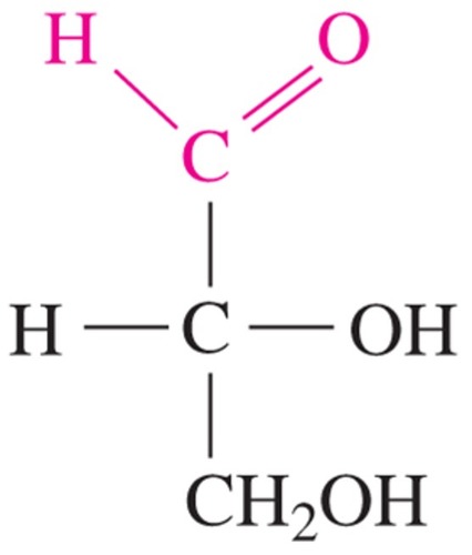 <p>simplest sugar w/ only one chiral center</p>