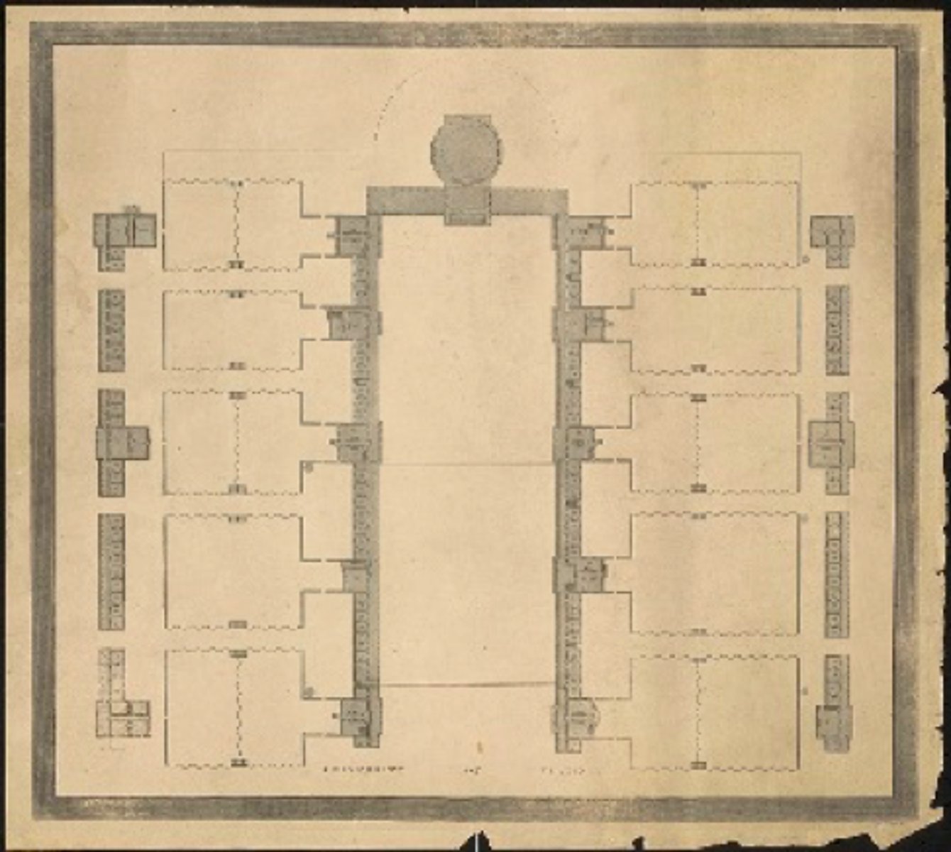 <p>The U-Shaped plan for the University of Virginia</p>