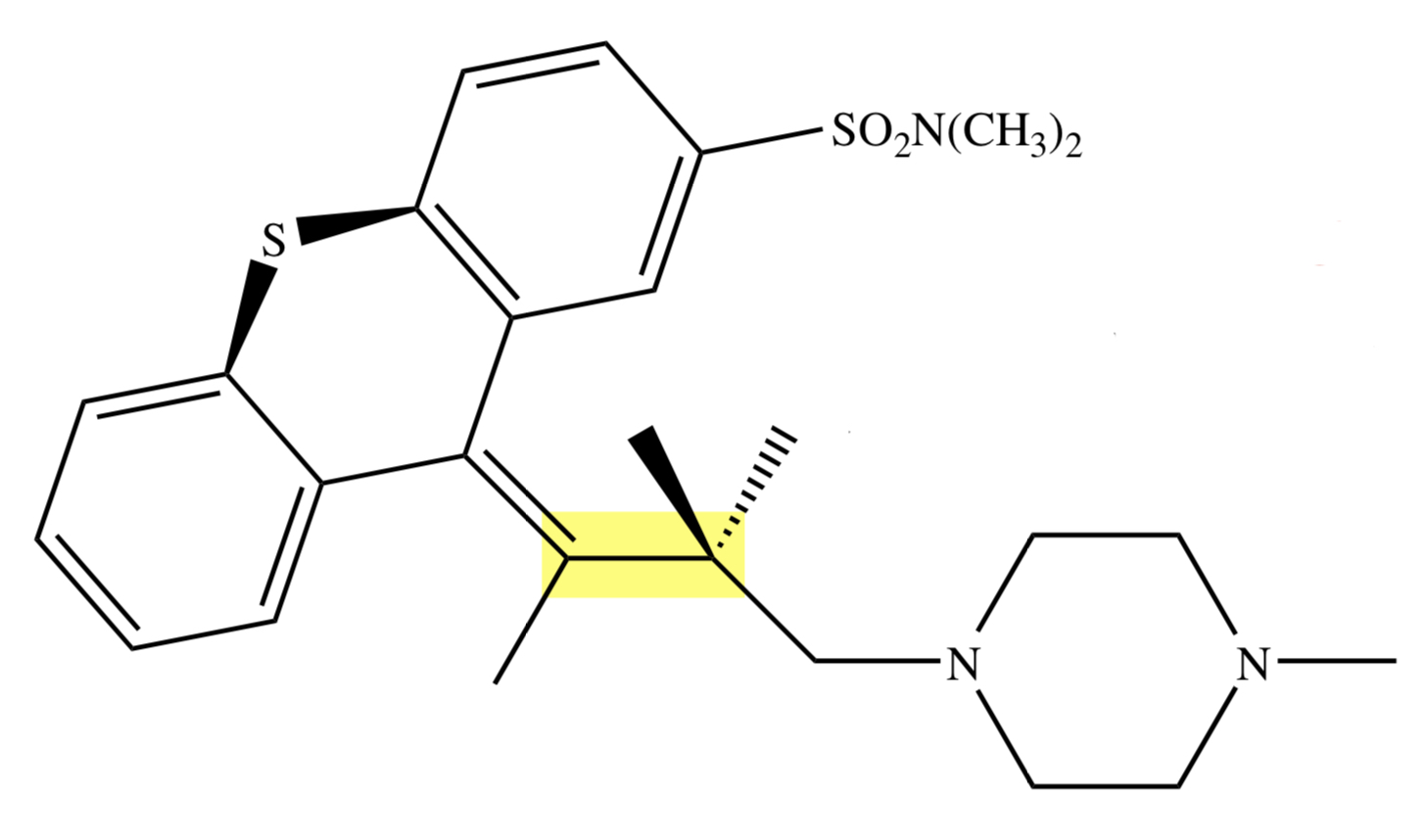 <p>PHENOTHIAZINE: <strong>THIOTHIXENE</strong></p>