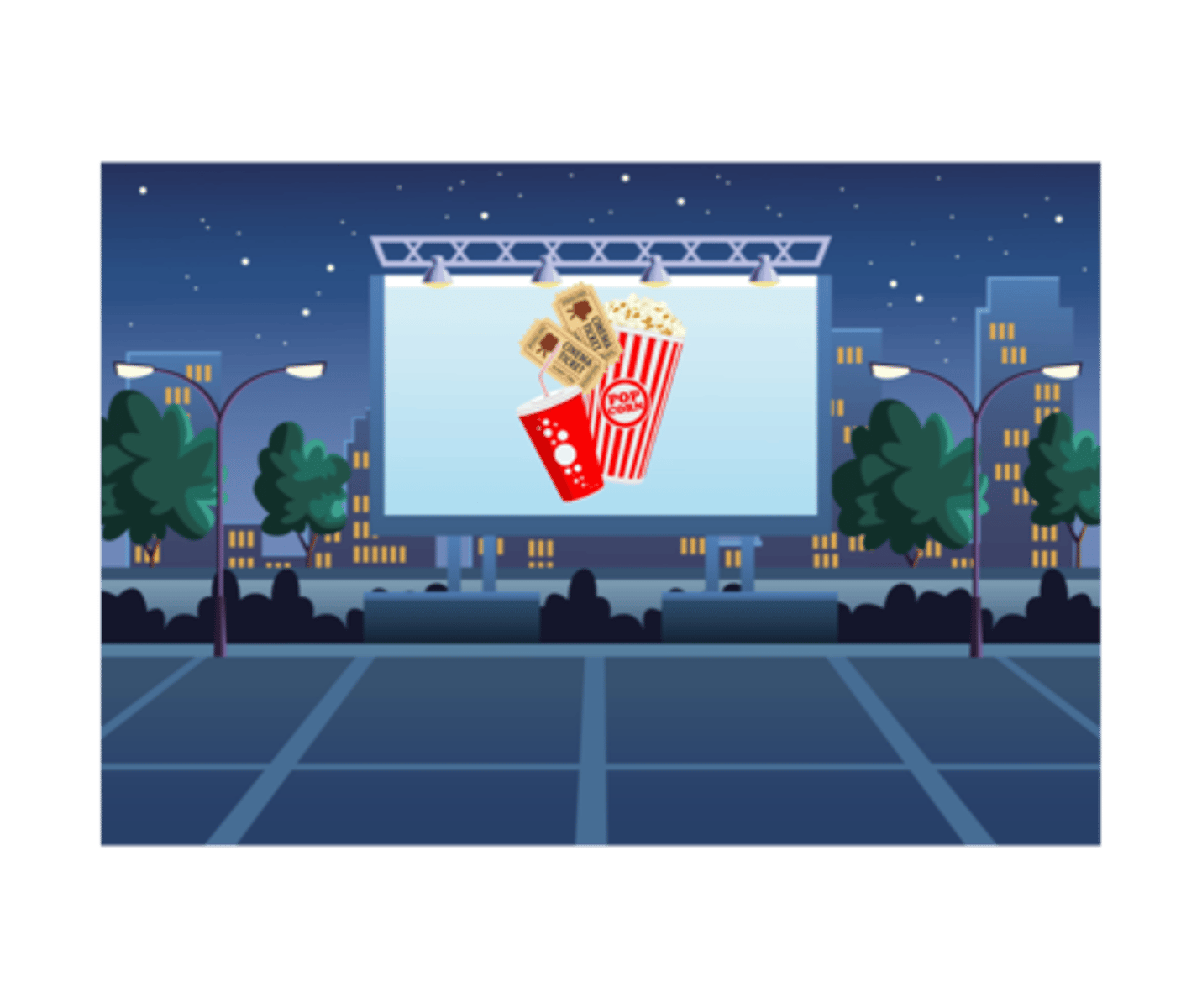 <p>To watch a film from your car, usually outside on a big screen.</p><p>I want to ______________ and watch a film with my friends.</p>