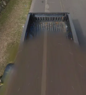 <p>Black truck bed</p>