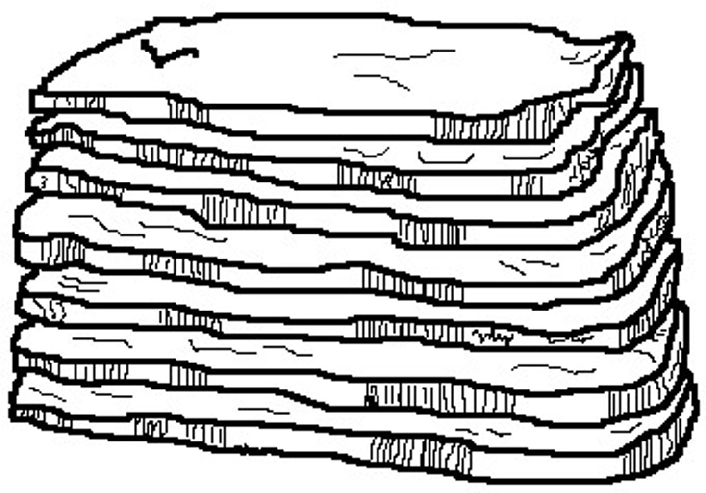<p>thin, flat, plate like aggregates stacked horizontally</p><p>Common in E horizons where materials are washed out, leaving dense, compacted, fine texture layers</p><p>Inherited from parent material or caused by compaction, freeze-thaw, or wetting and drying</p>