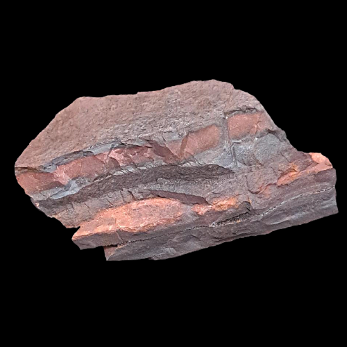 <p>Contain at least 15% iron in the form of oxides, hydroxides, carbonates, sulfides, silicates. Occur in all environments; often include magnetite, hematite (most common), goethite, and limonite. Opaque in thin section w/ various colors</p>