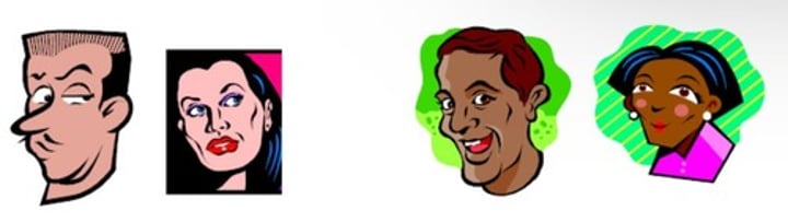 <p><strong>Widow's peak hairline</strong></p><p>- <span class="bgP">dominant</span></p><p></p><p><strong>No widow's peak</strong></p><p>- <span class="bgP">recessive</span></p>