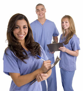A group of nursing staff members who care for patients on a nursing unit