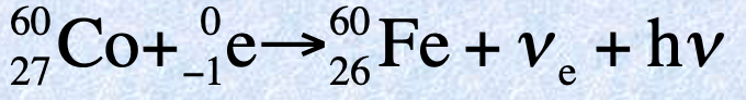 <ul><li><p><span>One of the orbital electrons is captured by a proton in the nucleus, this creates a neutron and a neutrino which is emitted</span></p></li><li><p>Electron is removed so atomic number decreases by 1</p></li><li><p><strong>ν</strong><span> </span><strong><sub>e</sub></strong> symbol</p></li></ul><p></p>