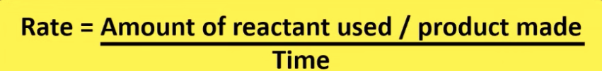 <p><span>rate of reaction is the change in concentration of a reactant or product per unit time</span></p><p></p>
