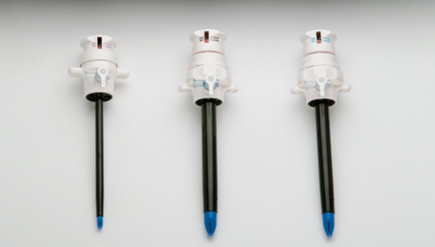 <p>Conduits to allow entry of the laparoscopic instruments into cavity</p>