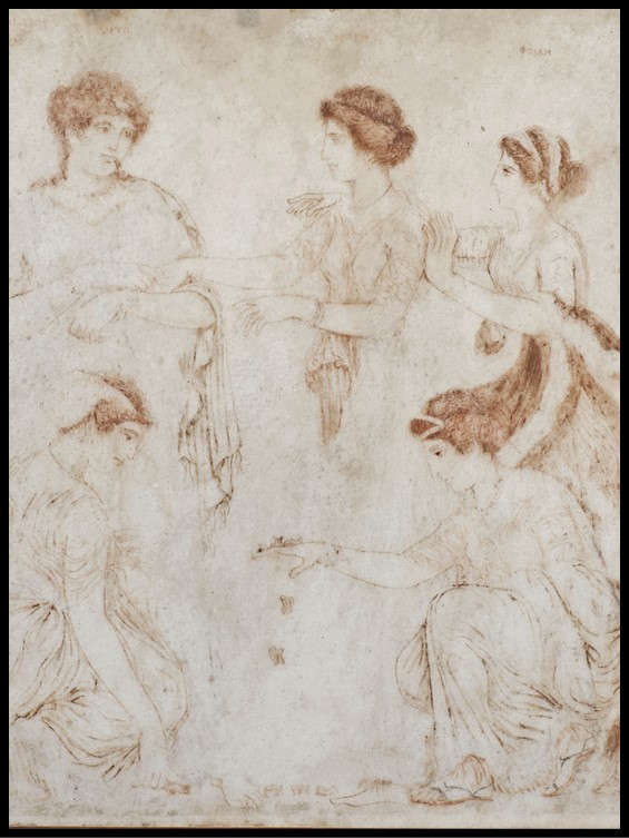 <p>Daughters of Niobe playing a game  with a sheep knuckle</p>