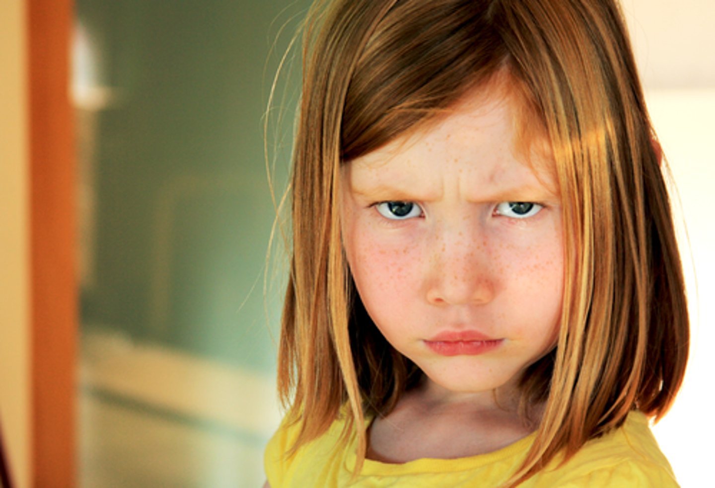 <p>when someone makes an angry or annoyed frown.</p>