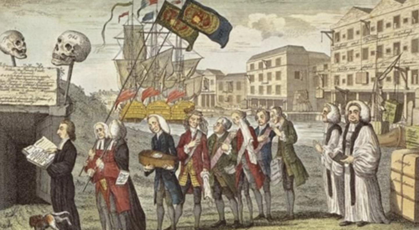 <p>Who: British Parliament</p><p>What: Tax on printed materials</p><p>Impact: Protests, “No taxation without representation”</p>