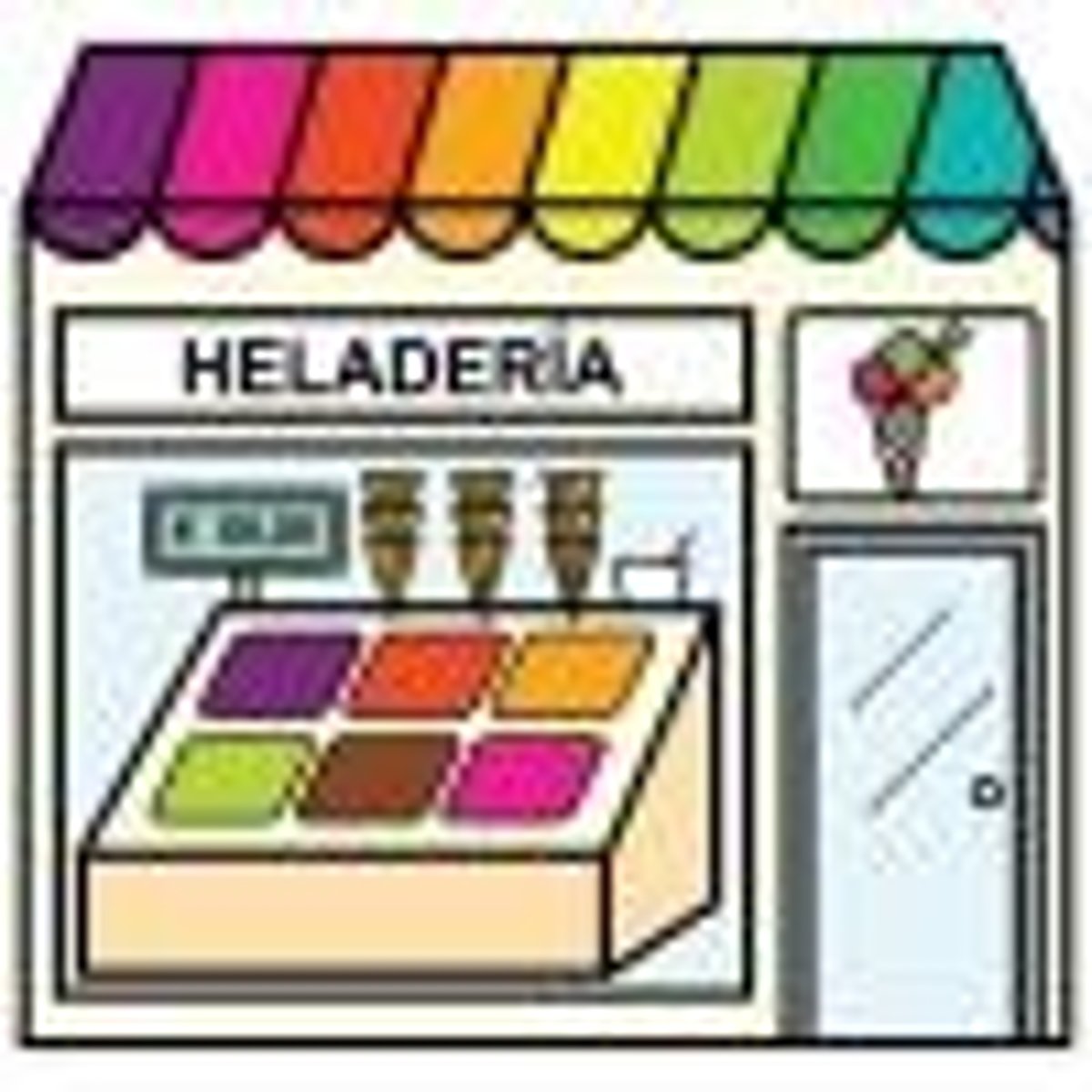 <p>the ice cream shop/place</p>