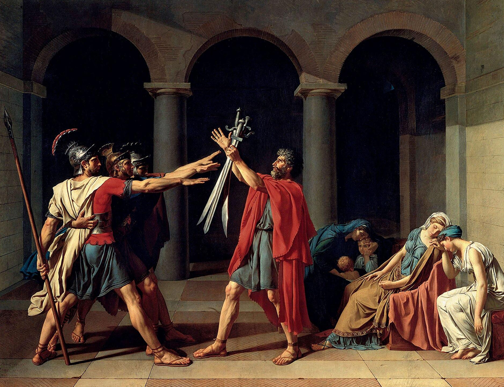 <p>Title: Oath of the Horatii</p><p>Date: 1784</p><p>Artist: David</p>