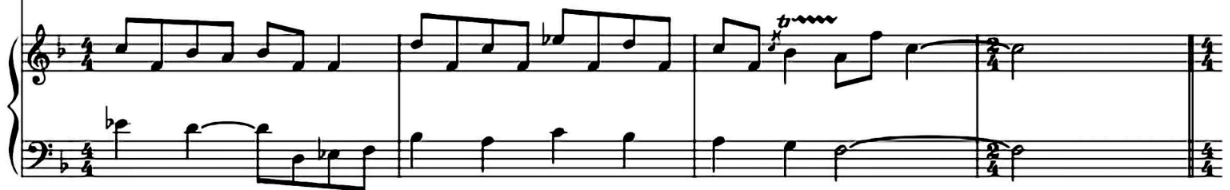 <p>Similar to introduction</p><p><strong>Pitch bends </strong>in guitar solo at the end.</p>