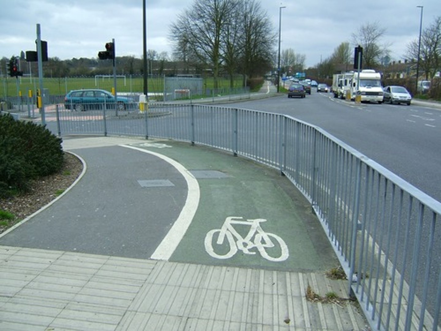 <p>a part of a road that only bicycles are allowed to use</p>