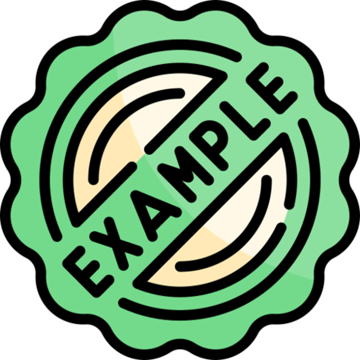 <p><strong>zum Beispiel</strong></p><p><em>(for example)</em></p><p>‎</p><p>Ich mag Obst, <u>z. B.</u> Äpfel.</p><p><em>(I like fruit, for example, apples.)</em></p>