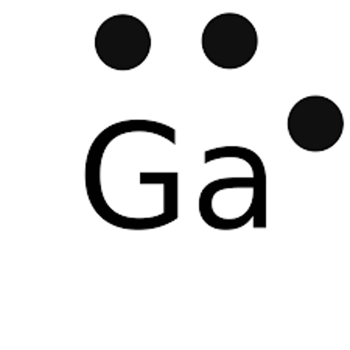 <p>(A) Ga</p><p>Gallium is in group 3A, so it will have 3 valence electrons when neutrally charged.</p>
