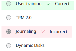 <p>Explanation</p><p>Different desktop styles introduced by a new OS version or changing from one OS to another can generate issues as users struggle to navigate the new desktop and file system. An upgrade project must take account of this and prepare training programs.</p><p>While the scenario did not specify which OS the administrator was upgrading to, Windows 11 requires a CPU or motherboard supporting trusted platform module (TPM) version 2.</p><p>When data is written to an NTFS volume, it is re-read, verified, and logged via journaling. In the event of a problem, the sector concerned is marked as bad, and the data is relocated.</p><p>The Dynamic Disks feature allows multiple physical disks to be combined into volumes.</p>
