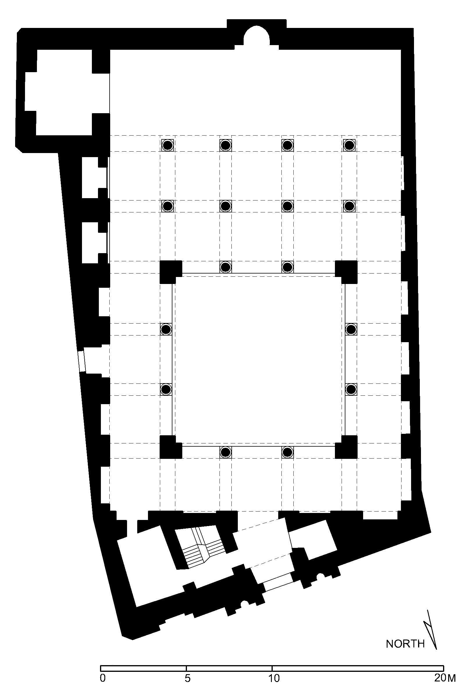 <p>Mosque of al-Aqmar, cairo, 12th century, Fatimids</p><p>- Highly ornamented face with muqarnas and a medallion over the front entrance (symbols make allusion to shi’ism with a lamp, 6-pointed star, etc.)</p><p>- Introduction of skewed face: building that doesn't align with building interior (facade faces street @ angle)</p><p>- has foundation inscription of patron and date and quran inscription</p>