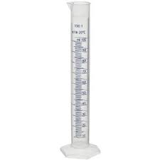 Used for measuring precise volume of substances (etc).
