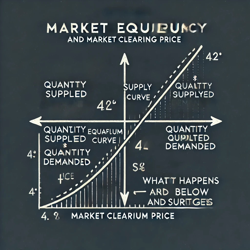 <p><span style="color: yellow">What is the market equilibrium and how is it achieved? What does “market clearing price” mean? Is it the same as the equilibrium price?</span></p>